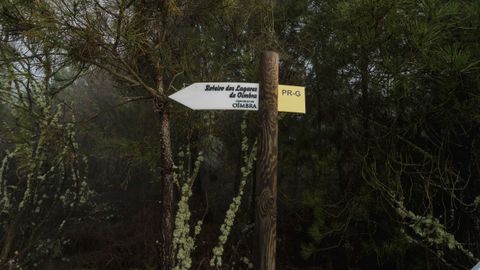Señalización de la ruta de los lagares de Oímbra.