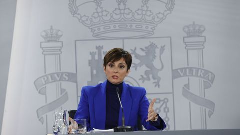 Isabel Rodríguez, ministra Portavoz del Gobierno, en rueda de prensa tras el Consejo de Ministros.