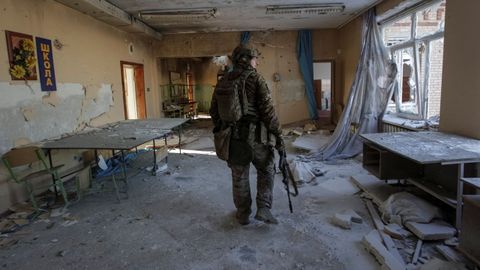 Un soldado ucraniano en la regin de Donetsk.