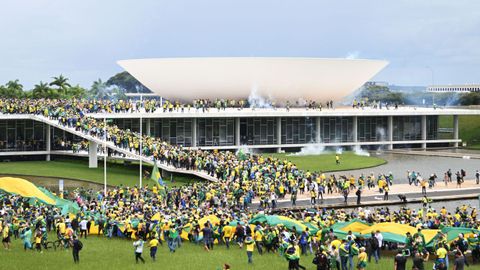 Imagen de Brasilia de la toma de instituciones por parte de seguidores de Bolsonaro
