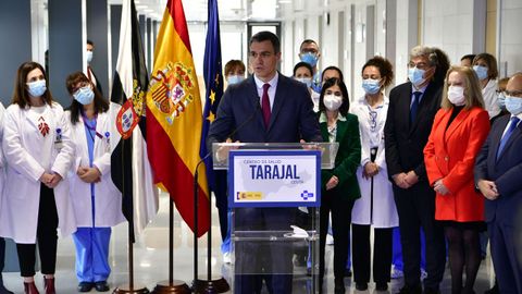 El presidente del Gobierno, Pedro Snchez, inaugur este mircoles el Centro de Salud Tarajal, en Ceuta.