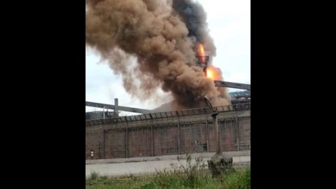 Incendio en el horno alto A de Arcelor