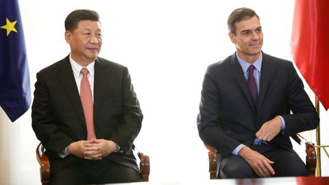 Sánchez recibió a Xi Jinping en la Moncloa en el año 2018