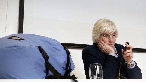 La eurodiputada de JxCat Clara Ponsat, exconsellera del Govern de Carles Puigdemont que huy tras la declaracin unilateral de independencia de 2017
