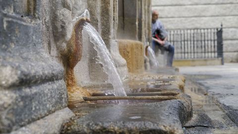 En los caos de As Burgas, el agua mana a ms de 60 grados de temperatura