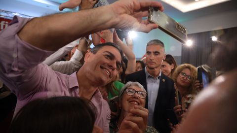 El presidente Pedro Sánchez, este martes en un acto de precampaña en Málaga