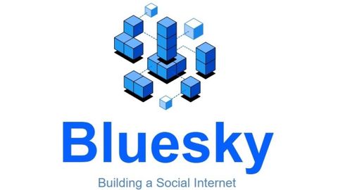 Logotipo de la aplicación Bluesky.