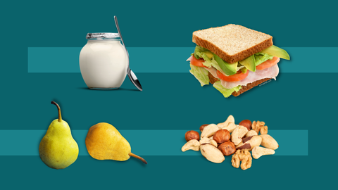 Los snacks más saludables son aquellos que incluyen al menos una pieza de fruta.