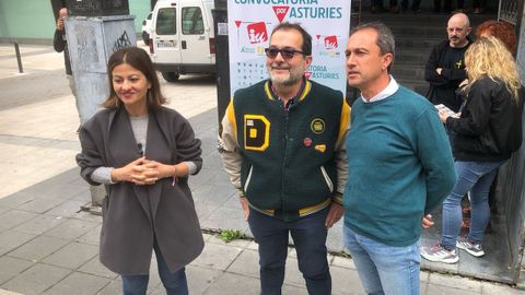 El candidato de Convocatoria por Asturias, Ovidio Zapico, en Langreo