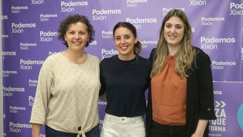 Alejandra Tejón, Irene Montero y Olaya Suárez