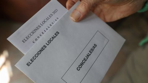 Sobres de votación para las elecciones municipales