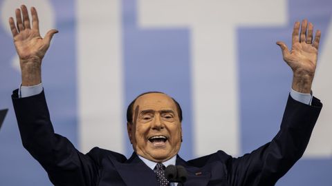 Silvio Berlusconi, en su ltima campaa electoral en septiembre del 2022.
