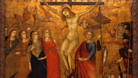 La Crucifixin de un pintor annimo siens es la obra ms antigua del Museo de Bellas Artes de Asturias