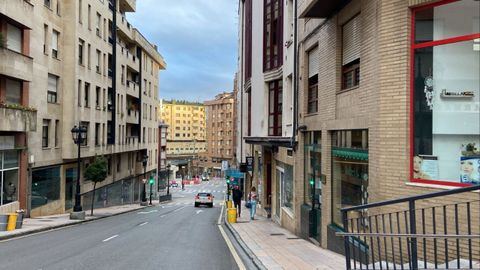 Vista de la calle Nicolás Soria en Oviedo