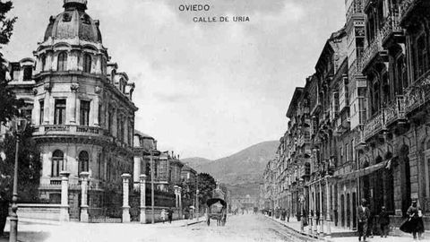 Así lucía antiguamente la calle Uría de Oviedo