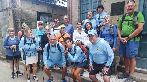 Un grupo de amigos de Mchigan que est haciendo la ruta portuguesa hacia Santiago. 