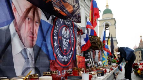 Homenaje a Yevgeny Prigozhin en el centro de Moscú
