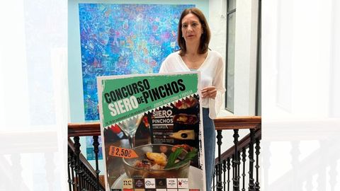La concejala de Comercio y Hostelería, Movilidad y Transporte Público de Siero, Patricia Antuña, presenta el concurso «Siero de Pinchos»