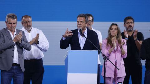 Sergio Massa, durante la jornada electoral