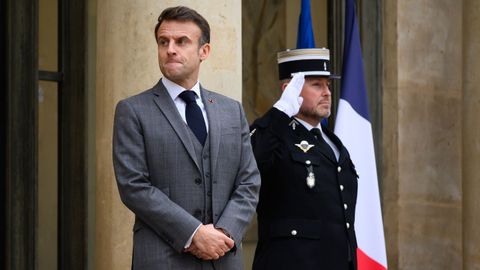El presidente de Francia, Emmanuel Macron, este mircoles en el Palacio del Elseo.