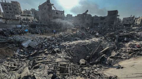 La localidad de Yabalia es un claro ejemplo de la destruccin que deja 85 das de ofensiva israel sobre Gaza.