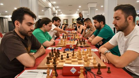 Miembros del club de ajedrez Ciudad Naranco, en el Campeonato de Espaa de 2023