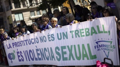 Manifestaci�n en Valencia el pasado septiembre de mujeres que reclaman la abolici�n de la prostituci�n