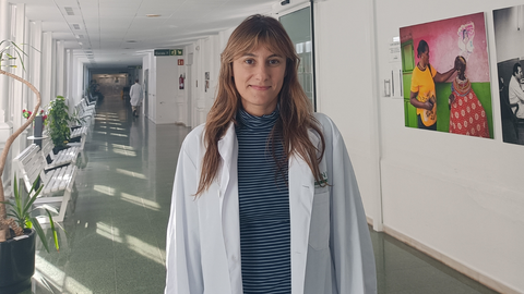 La hepatloga gallega Elisa Pose, en el Hospital Clnic de Barcelona.