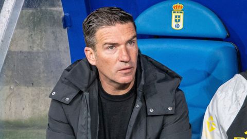 Luis Carrin, durante el Real Oviedo-Levante
