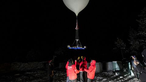 Lanzamiento de uno de los globos atmosfricos