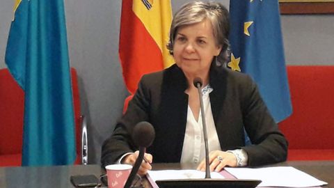 La directora general de Igualdad, Mara Jess lvarez, presidiendo la mesa tcnica para la abolicin de la prostitucin y la trata con fines de explotacin sexual en Asturias