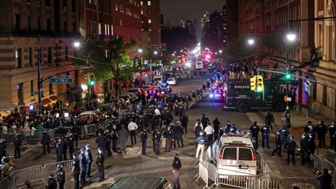Desalojo policial en la Universidad de Columbia de Nueva York
