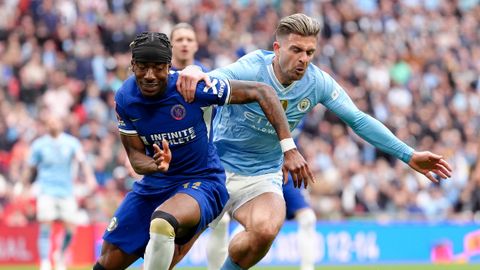 Ftbol ingls.Un partido de la Premier League inglesa entre el Manchester City y el Chelsea
