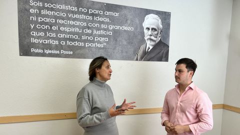 Rita Camblor con el secretario general del PSOE de Corvera, Jorge Surez Jaimes.