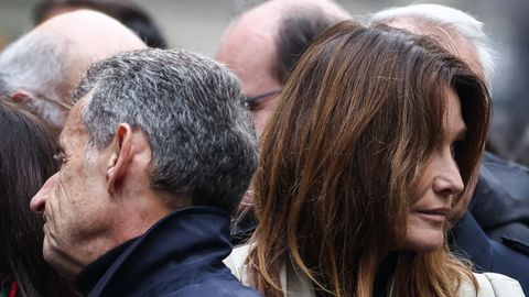Nicolas Sarkozy y su esposa, Carla Bruni (d), en una fotode archivode noviembre del 2023.