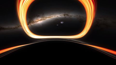 Imagen de la simulacin del agujero negro realizada por la NASA