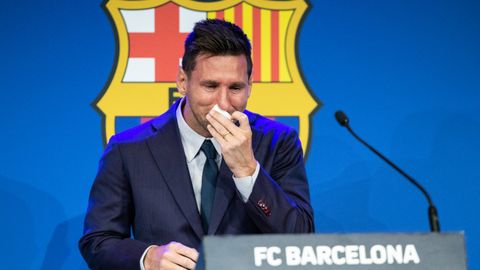 Leo Messi.Leo Messi en su despedida del Barcelona