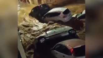 Im�genes de la riada en el municipio Els Poblets, en la provincia de Alicante.