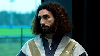 Marc Cucurella, durante la entrevista para La media inglesa