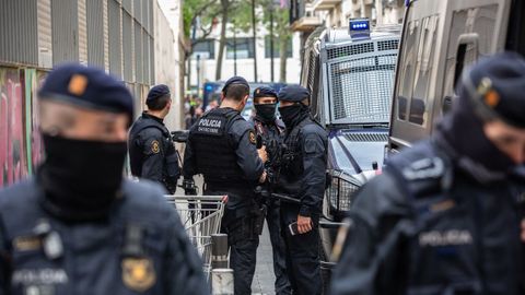 Redada realizada el pasado junio contra una trama de traficantes en el Raval de Barcelona