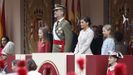 La familia real durante el desfile de las Fuerzas Armadas el 12 de octubre del 2019