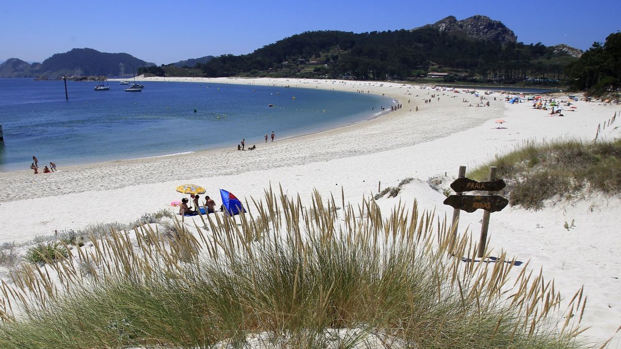 Playa de Rodas en las Islas Cíes, considerada una de las mejores del mundo.