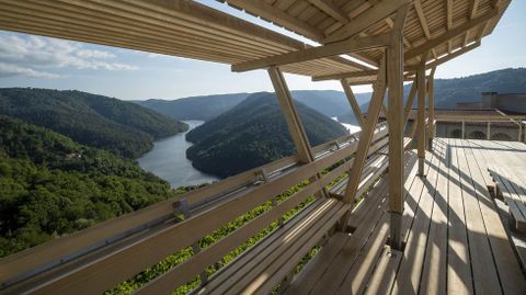 El meandro de Cabo do Mundo es uno de los parajes ms fotografiados de la Ribeira Sacra