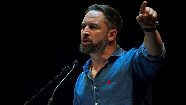 El secretario general de Vox, Santiago Abascal