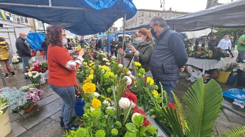 Mercado de las flores de difuntos en la Ferrera