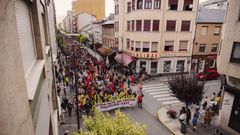 Multitudinaria manifestación en O Barco en defensa de las pizarreras desahuciadas