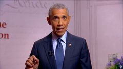 Barack Obama, durante su intervencin virtual en la convencin democrata del pasado agosto