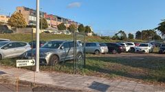 Uno de los aparcamientos que ya estn habilitados en el entorno del nutico rianxeiro.