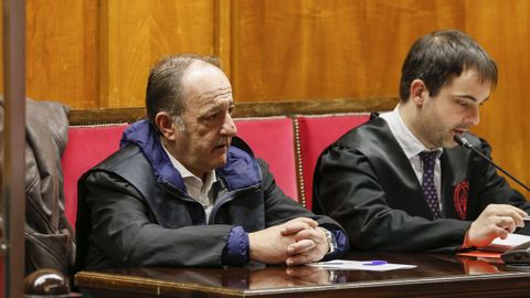 El abogado, vestido con una toga durante el juicio celebrado en la Audiencia de Ourense el pasado mes de enero