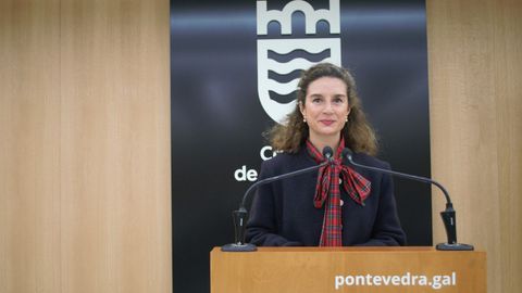 Silvia Junco, concejala del PP de Pontevedra, este jueves, en el Concello